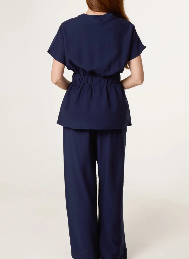 بلو فانيلا Two Piece Belted Co-Ord Set